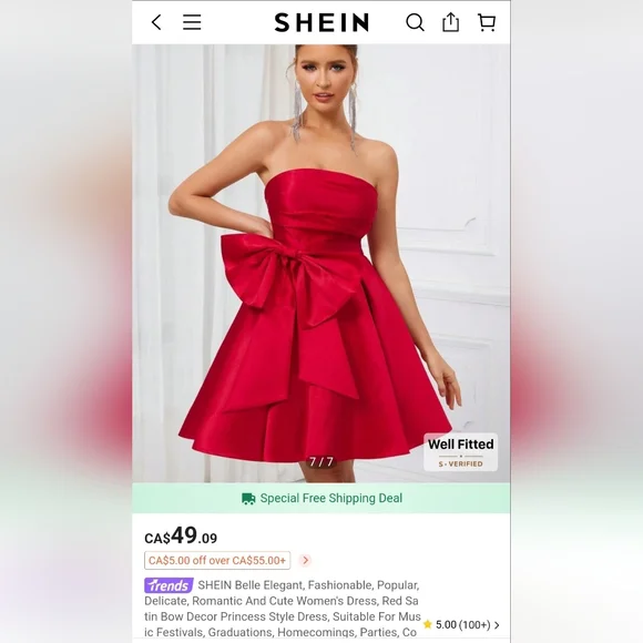 Shein Belle [S] Well-Fitted Wedding Dress - Picture 8 of 9